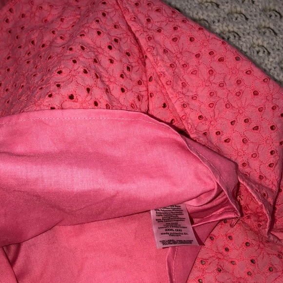 Time and Tru summer coral eyelet dress size 22 new with tags - Picture 8 of 10